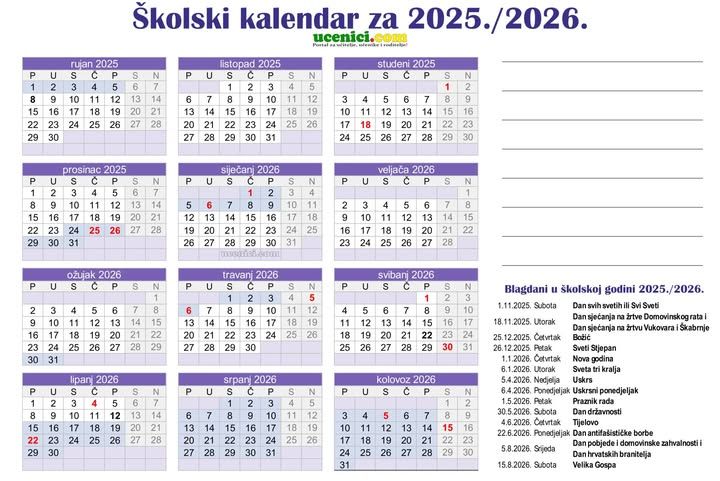 Kalendar sk god